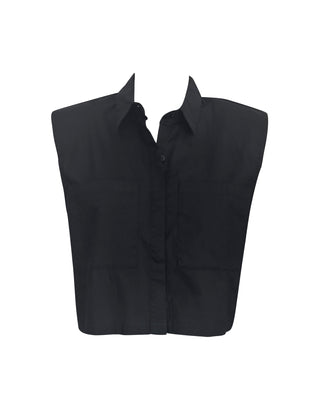 LIAM SLEEVELESS BUTTON DOWN SHIRT