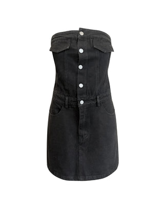 AMIRA DENIM MINI DRESS