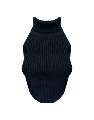LUCA SLEEVELESS KNIT TURTLENECK