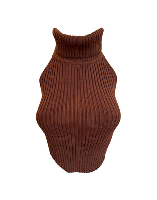 LUCA SLEEVELESS KNIT TURTLENECK