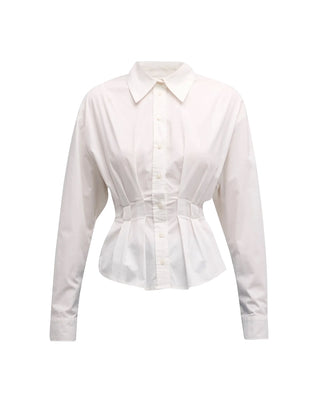 JULIE PLEATED BUTTON DOWN SHIRT