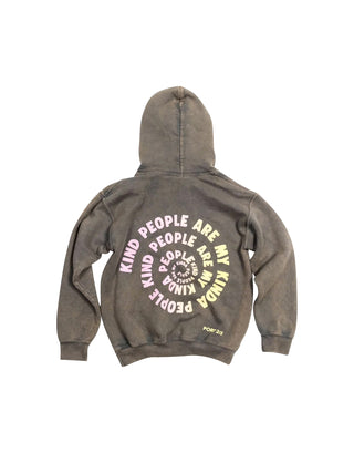 Vintage Charcoal Grey Kind people Hoodie