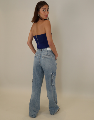 BOBBIE CARGO MID RISE VINTAGE STRAIGHT