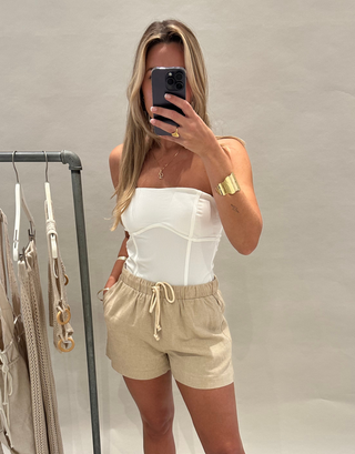 KELSIE LINEN BLEND SHORT