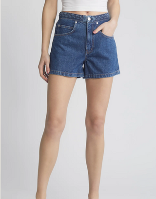 BRAID DETAIL DENIM SHORTS