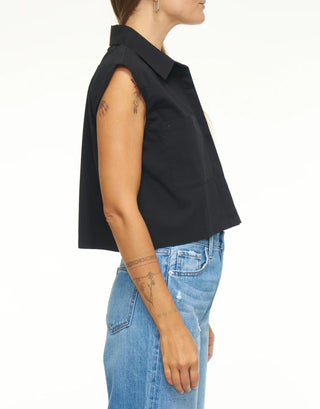 LIAM SLEEVELESS BUTTON DOWN SHIRT