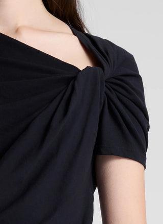 Liz Asymmetric Cotton Crepe Tee