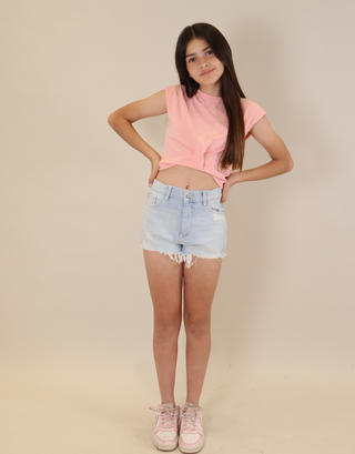 Lucy Jean Shorts High Rise Cut Off