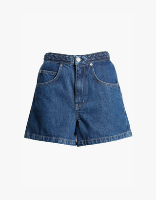 BRAID DETAIL DENIM SHORTS