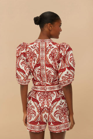 off-white tropical cameo romper