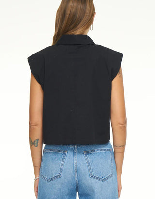 LIAM SLEEVELESS BUTTON DOWN SHIRT