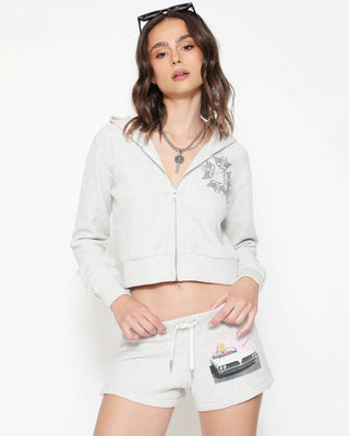 FARE ENOUGH THERMAL ZIP-UP HOODIE