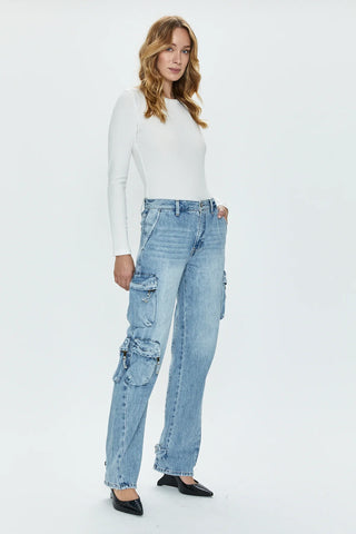 BOBBIE MID RISE LOOSE STRAIGHT CARGO