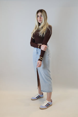 CAROLINA LONG SLEEVE CROP TOP