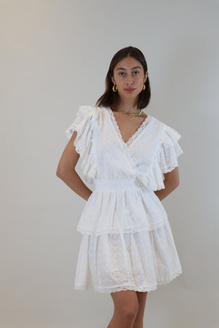 EXUMA MINI RUFFLE DRESS