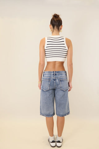 AMARA STRIPED CROP TOP