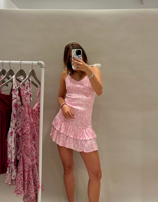 DANIELA MINI RUFFLE DRESS