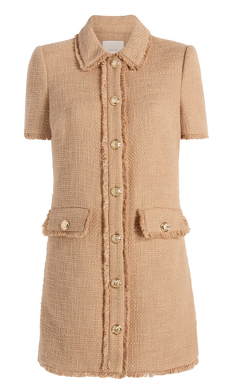 Pammy Cotton Tweed Mini Shirtdress