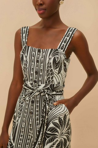 Monochrome Elegance Scarf Off-White Romper