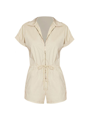 MEG SHORT SLEEVE ZIP FRONT ROMPER