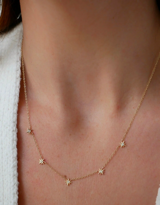 Diamond Multi Starburst Necklace