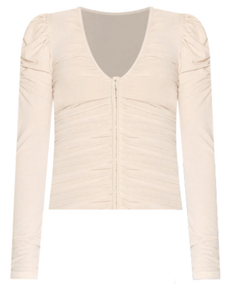 ENCINO RUCHED LONG SLEEVE TOP