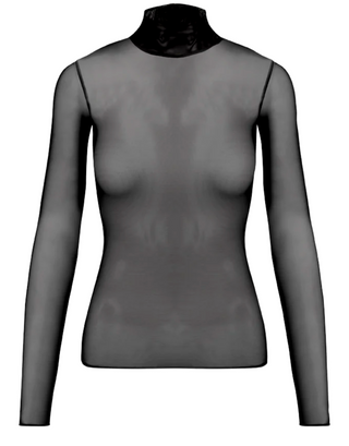 Mesh Long Sleeve Turtleneck